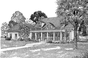 Country Style House Plan - 4 Beds 4.5 Baths 3740 Sq/Ft Plan #17-2621 