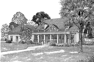 Country Exterior - Front Elevation Plan #17-2621