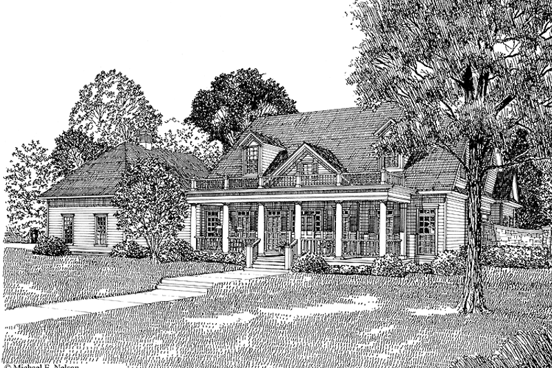 Country Style House Plan - 4 Beds 4.5 Baths 3740 Sq/Ft Plan #17-2621