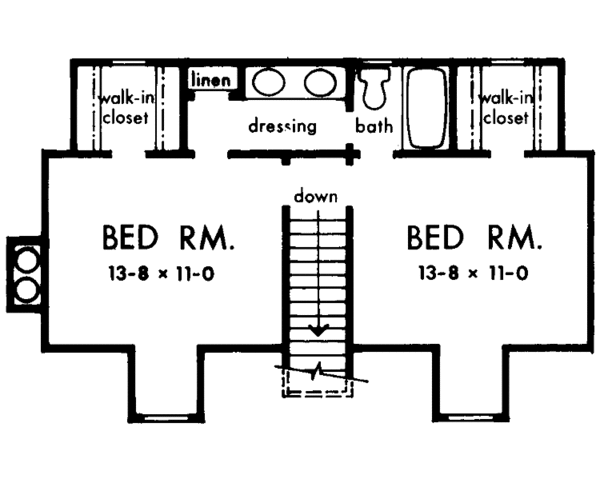 House Plan Design - Country Floor Plan - Upper Floor Plan #929-64