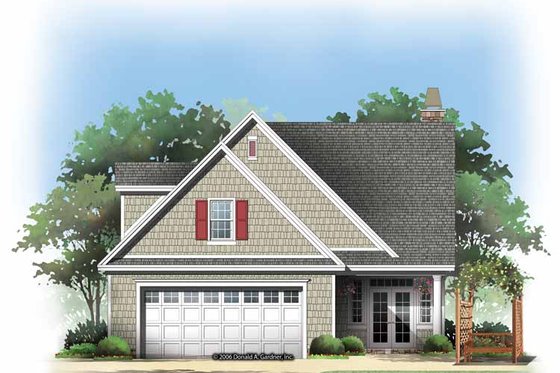 Exterior - Rear Elevation for Traditional House Plan #929-836 - 4 bed, 3 bath