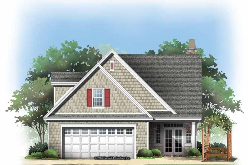 House Blueprint - Exterior - Rear Elevation for Traditional House Plan #929-836 - 4 bed, 3 bath