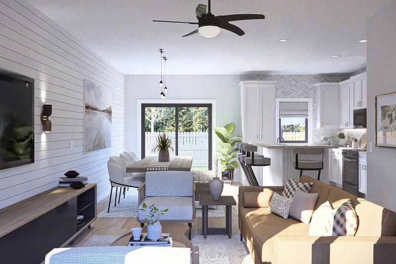 House Design - Interior - Family Room 1 for Traditional House Plan #455-226 - 1 bed, 1 bath