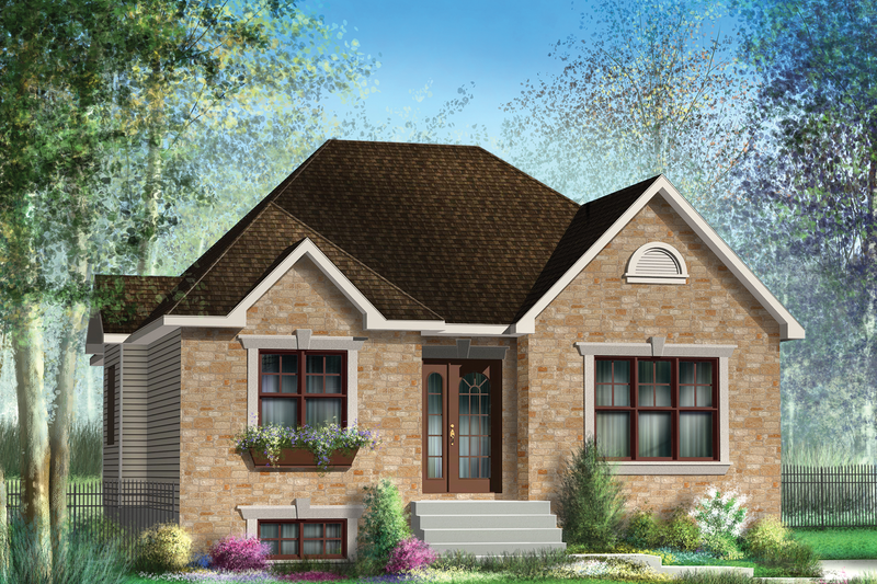 Classical Style House Plan - 2 Beds 1 Baths 1166 Sq/Ft Plan #25-4534