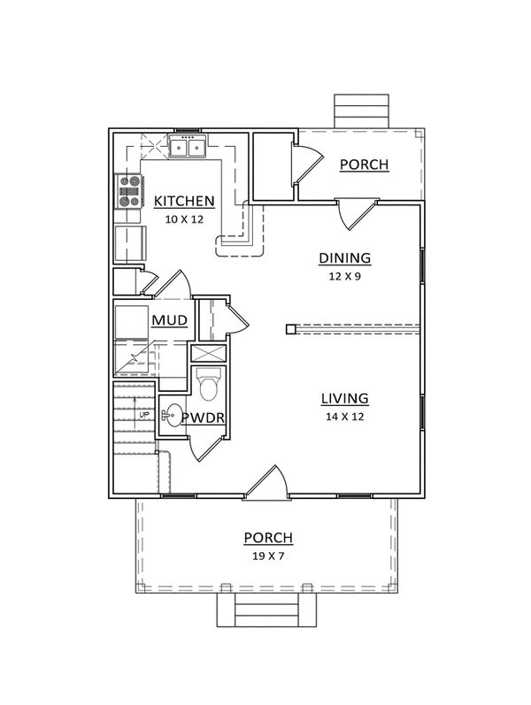 Architectural House Design - Craftsman Floor Plan - Main Floor Plan #936-21