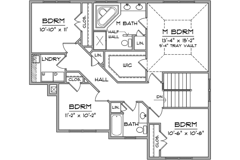 Home Plan - Floor Plan - Upper Floor for Prairie House Plan #981-14 - 4 bed, 2.5 bath