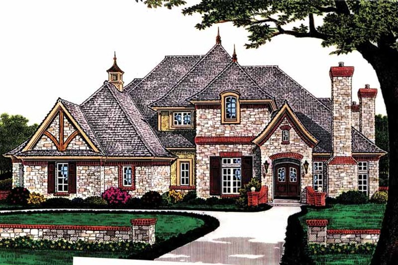 Architectural House Design - Country Exterior - Front Elevation Plan #310-1227