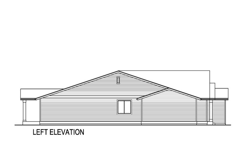 House Plan Design - Exterior - Other Elevation for Ranch House Plan #569-75 - 3 bed, 2 bath