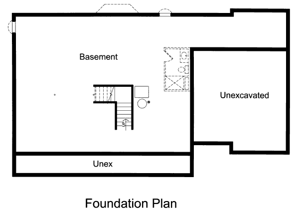 Architectural House Design - Cottage Floor Plan - Lower Floor Plan #46-434