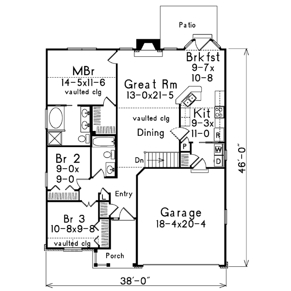 Traditional Floor Plan - Main Floor Plan #57-180