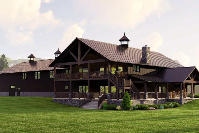 Dream House Plan - Exterior - Rear Elevation for Barndominium House Plan #1064-227 - 3 bed, 3.5 bath