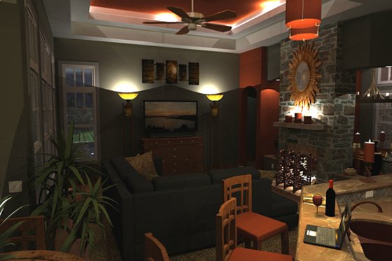 Interior - Family Room 1 for Craftsman House Plan #120-162 - 3 bed, 2.5 bath