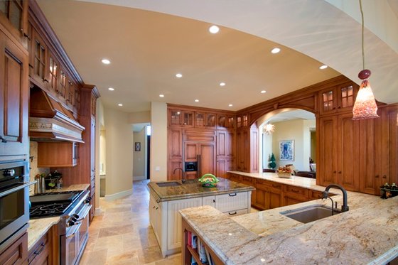 Interior - Kitchen 1 for Mediterranean House Plan #548-2 - 4 bed, 4.5 bath