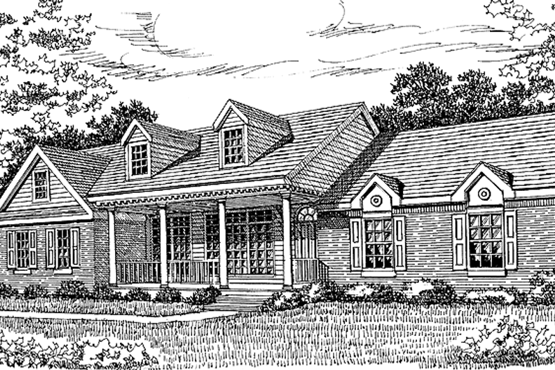 Home Plan - Country Exterior - Front Elevation Plan #314-195