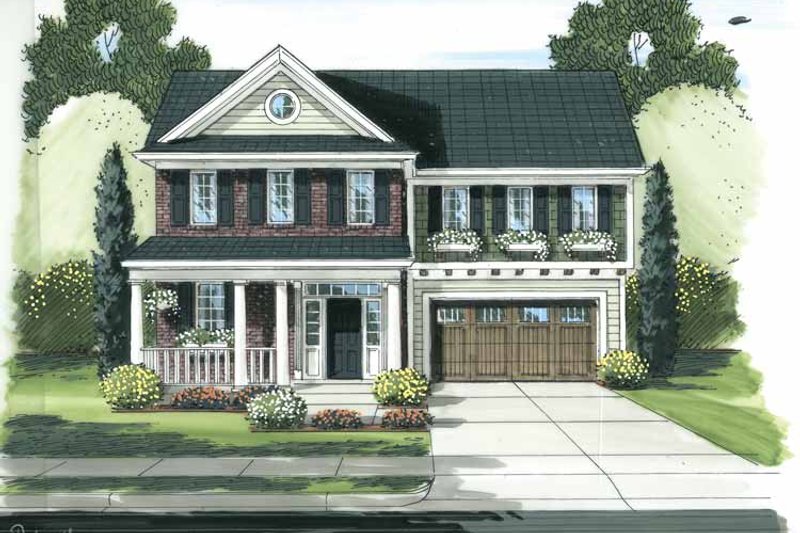 Architectural House Design - Traditional Exterior - Front Elevation Plan #46-811