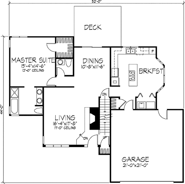 Dream House Plan - Contemporary Floor Plan - Main Floor Plan #320-569