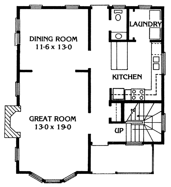 House Plan Design - Victorian Floor Plan - Main Floor Plan #1014-3
