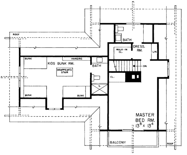Architectural House Design - Contemporary Floor Plan - Upper Floor Plan #72-630
