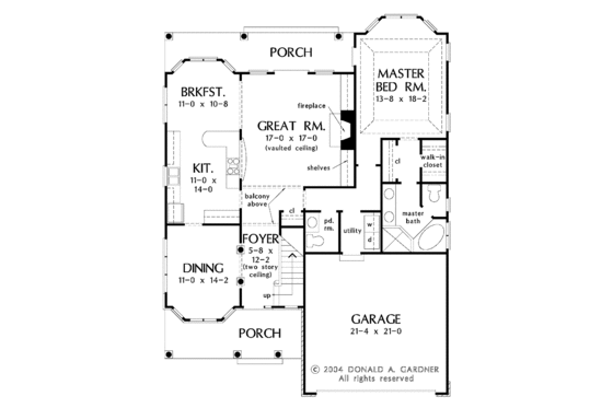 Floor Plan - Main Floor for Victorian House Plan #929-715 - 3 bed, 2.5 bath