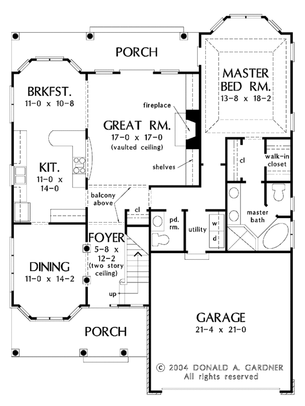 Dream House Plan - Victorian Floor Plan - Main Floor Plan #929-715