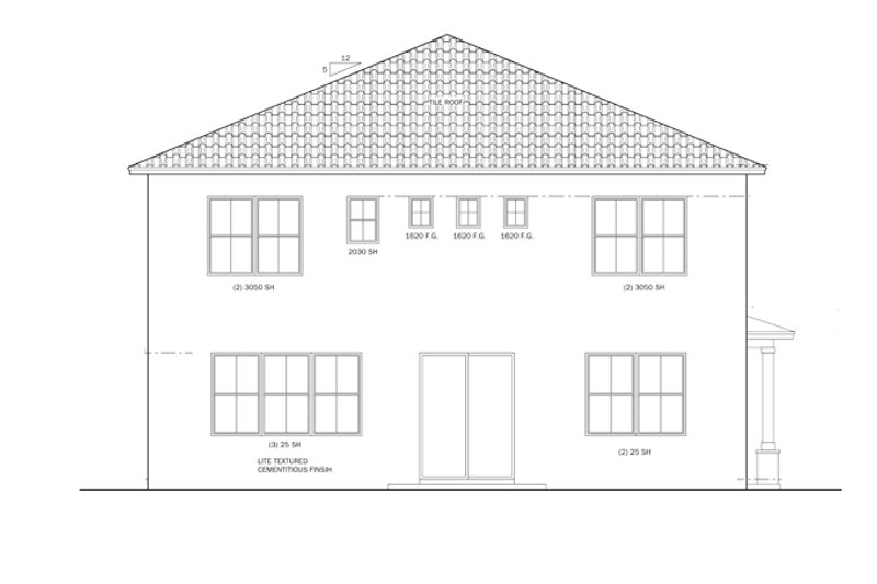 Dream House Plan - Exterior - Rear Elevation for Mediterranean House Plan #1058-62 - 4 bed, 2.5 bath