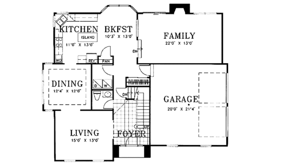 House Plan Design - European Floor Plan - Main Floor Plan #1029-33