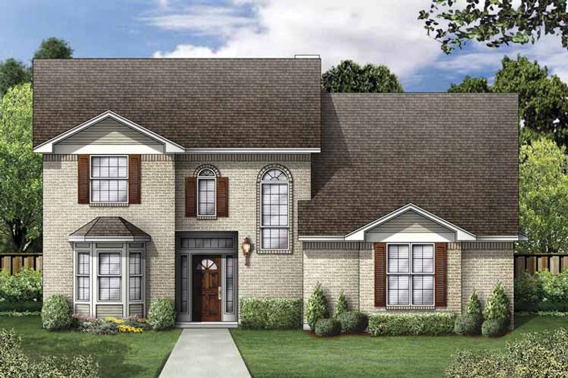 House Plan Design - Colonial Exterior - Front Elevation Plan #84-773