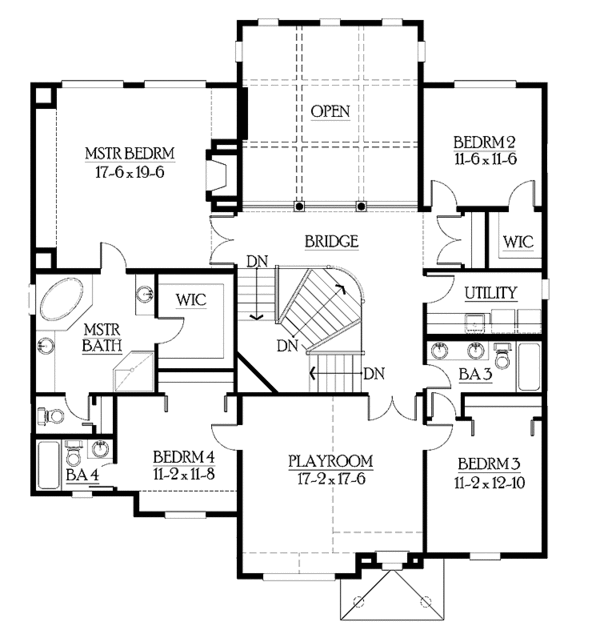 House Plan Design - Craftsman Floor Plan - Upper Floor Plan #132-440