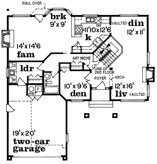 Home Plan - Mediterranean Floor Plan - Main Floor Plan #47-1015