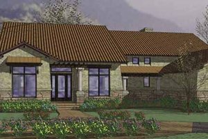 Mediterranean Exterior - Front Elevation Plan #120-217