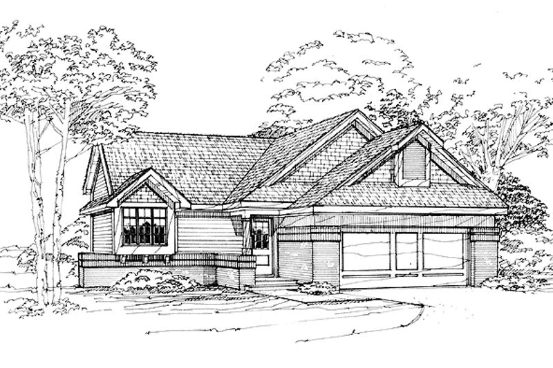 Dream House Plan - Craftsman Exterior - Front Elevation Plan #320-695