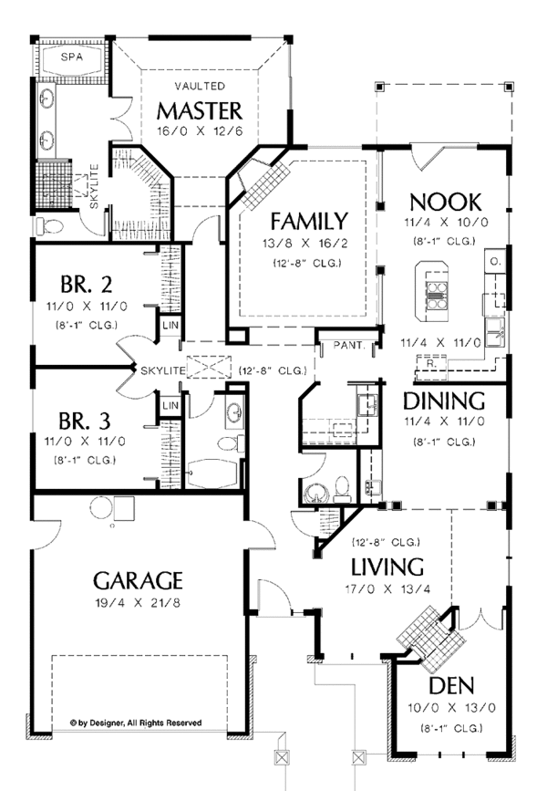 House Plan Design - Mediterranean Floor Plan - Main Floor Plan #48-716