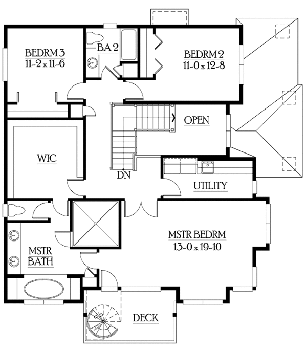 House Plan Design - Prairie Floor Plan - Upper Floor Plan #132-471