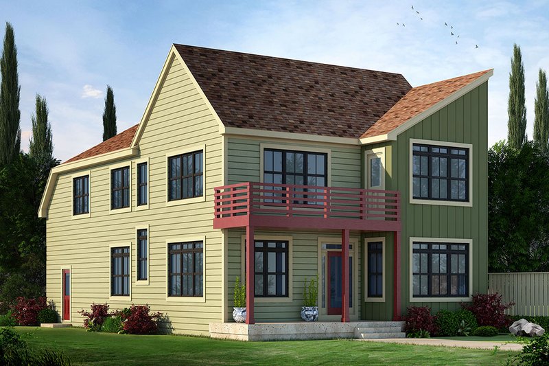 Contemporary Style House Plan - 4 Beds 4 Baths 2516 Sq/Ft Plan #20-2205
