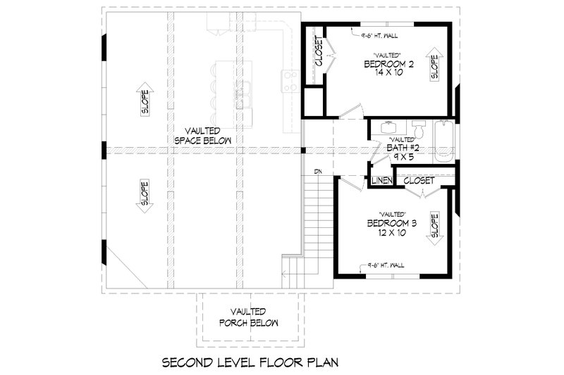 Architectural House Design - Floor Plan - Upper Floor for Southern House Plan #932-863 - 3 bed, 3.5 bath