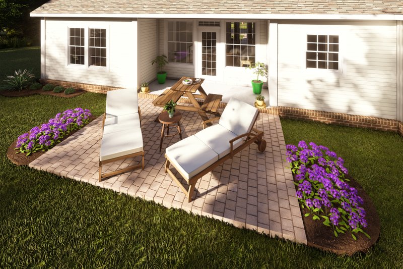 Architectural House Design - Exterior - Outdoor Living for Traditional House Plan #20-372 - 4 bed, 2 bath