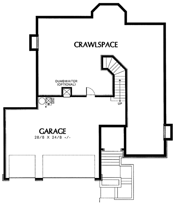 Architectural House Design - Mediterranean Floor Plan - Lower Floor Plan #48-773