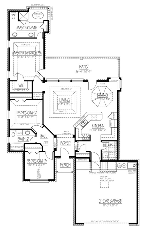 House Plan Design - European Floor Plan - Main Floor Plan #1061-15
