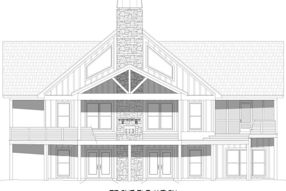 Exterior - Front Elevation 3 for Farmhouse House Plan #932-1137 - 3 bed, 2.5 bath