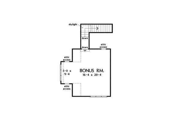 Cottage Floor Plan - Upper Floor Plan #929-1134