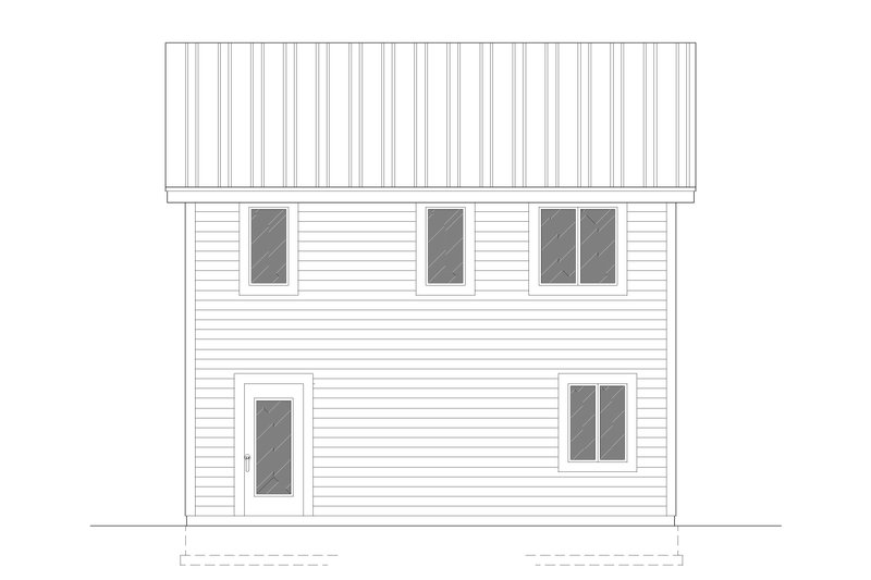 Dream House Plan - Exterior - Rear Elevation for Farmhouse House Plan #112-224 - 2 bed, 1.5 bath