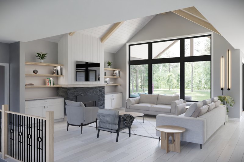 Dream House Plan - Interior - Family Room for Farmhouse House Plan #1089-44 - 3 bed, 2.5 bath