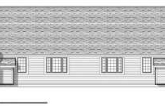 Exterior - Rear Elevation for European House Plan #70-752 - 2 bed, 2 bath