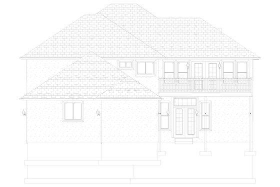 Exterior - Rear Elevation 2 for Contemporary House Plan #1060-142 - 3 bed, 2.5 bath