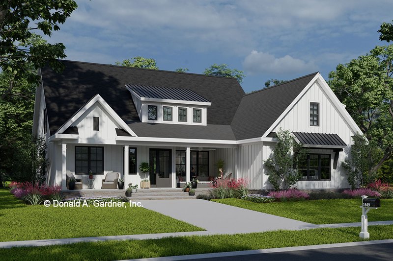 House Blueprint - Modern Exterior - Front Elevation Plan #929-1174