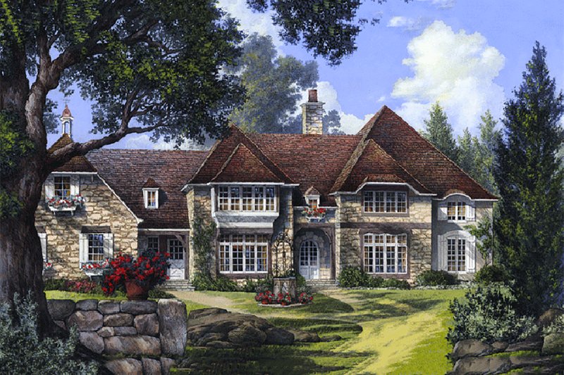 Home Plan - European Exterior - Front Elevation Plan #137-232