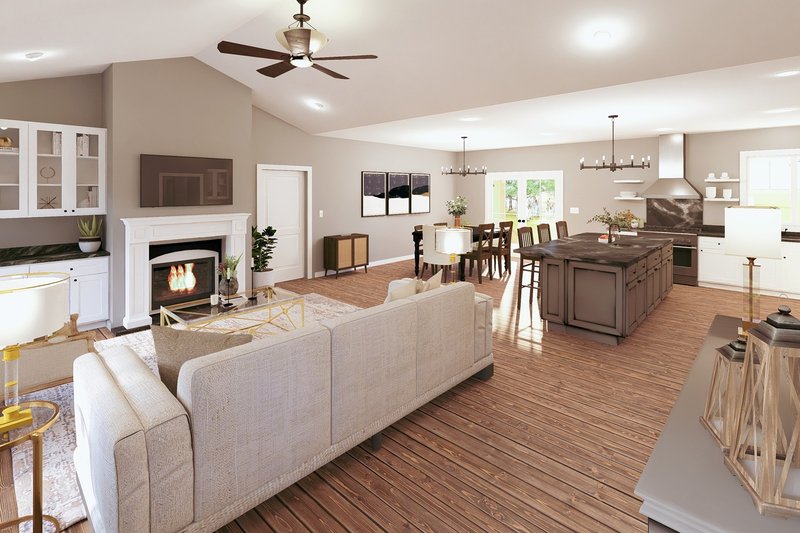 Architectural House Design - Interior - Entry for Farmhouse House Plan #44-293 - 3 bed, 2.5 bath