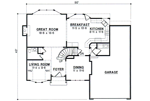 European Floor Plan - Main Floor Plan #67-509