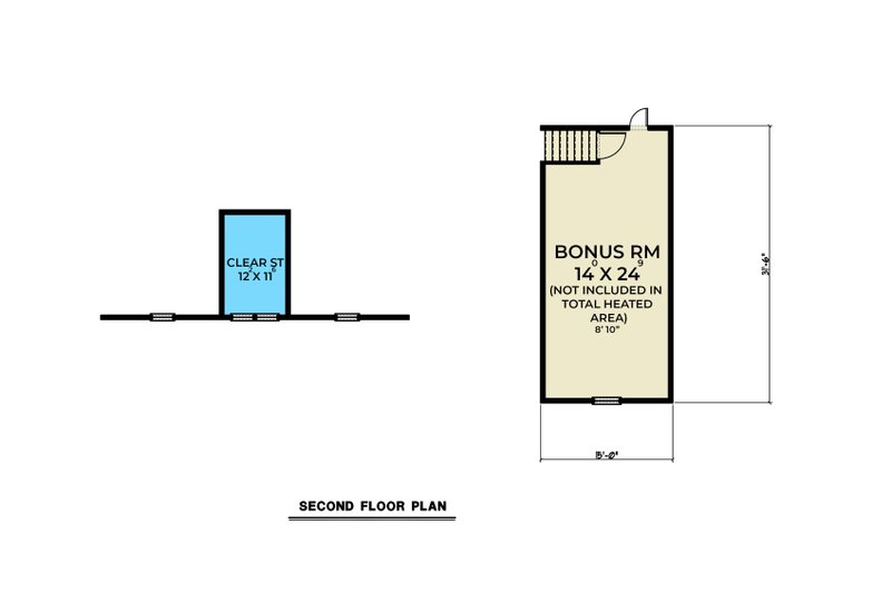 Home Plan - Floor Plan - Upper Floor for Farmhouse House Plan #1070-141 - 3 bed, 2.5 bath