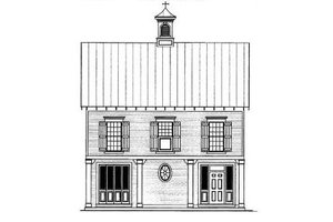 Exterior - Rear Elevation for Beach House Plan #45-215 - 2 bed, 2 bath